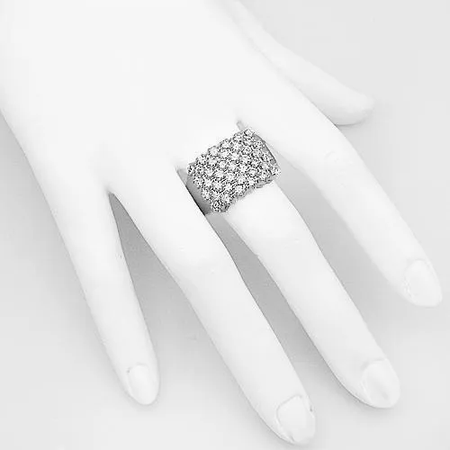 10K White Solid Gold Mens Diamond Ring 2.67 Ctw