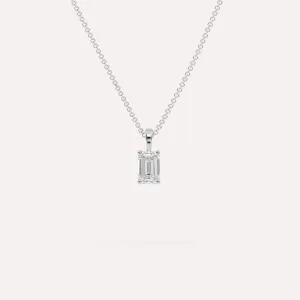 1/2 carat Emerald Diamond Pendant Necklace