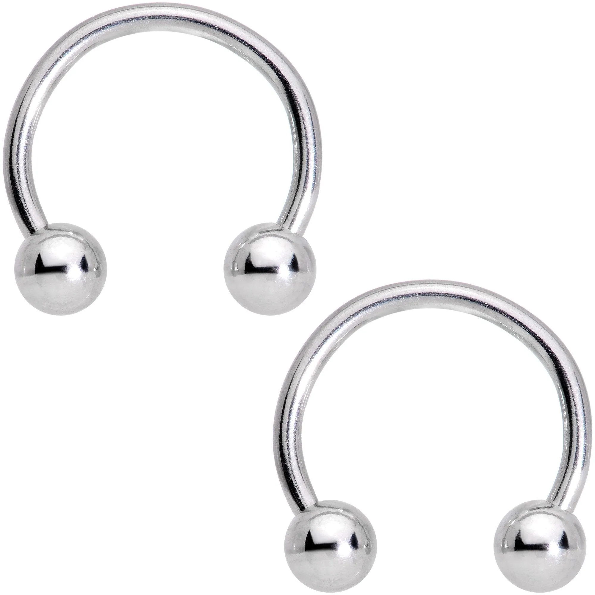 14 Gauge 13mm Outer Space Aliens Horseshoe Nipple Ring Set