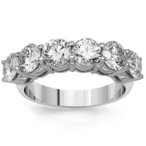 14K Solid White Gold Womens Diamond Wedding Ring Band 3.25 Ctw
