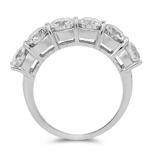 14K Solid White Gold Womens Diamond Wedding Ring Band 3.25 Ctw