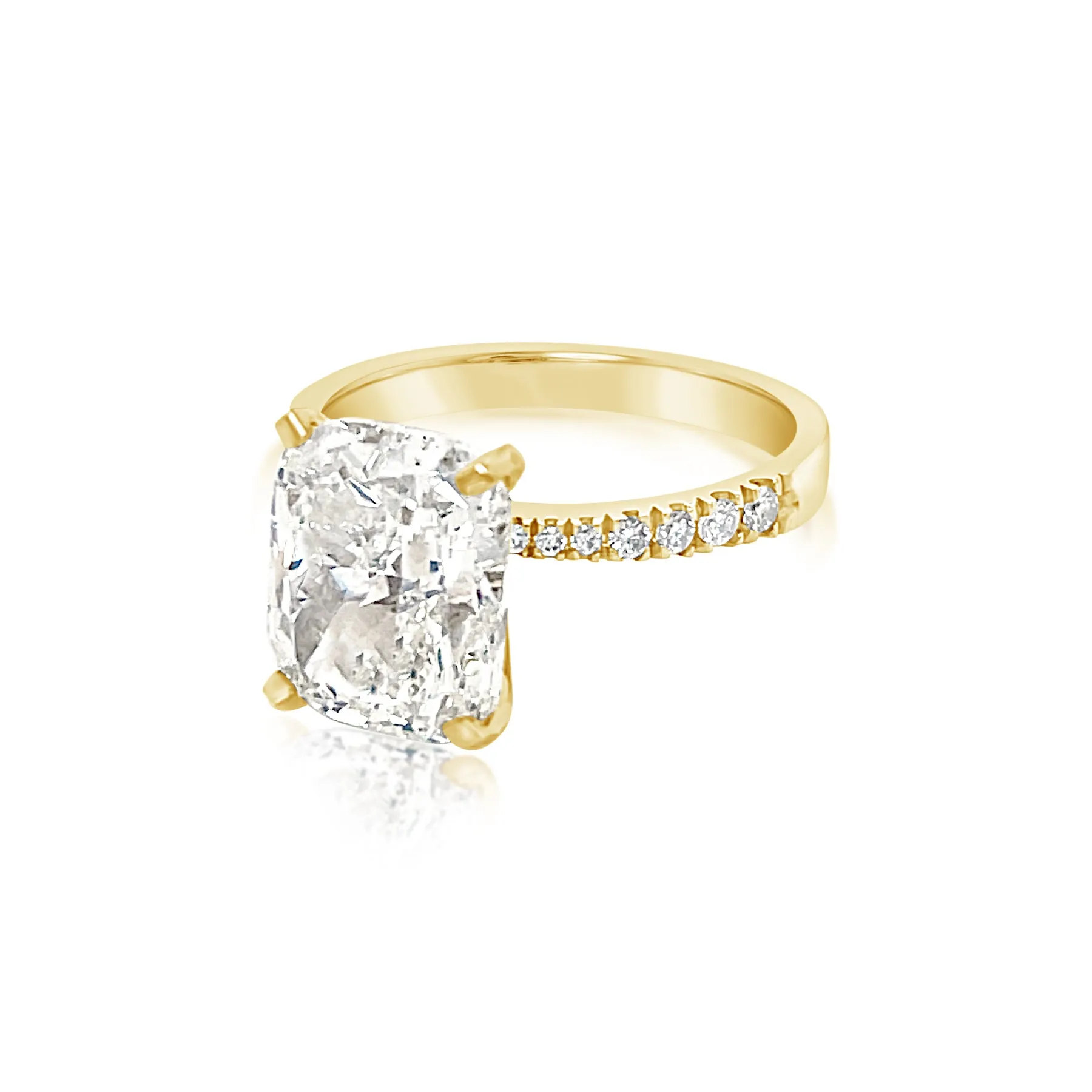 14K Yellow Gold Cushion Cut Engagement Ring (4.81ctw) (Copy)