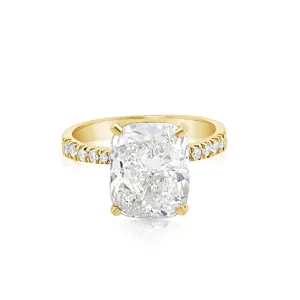 14K Yellow Gold Cushion Cut Engagement Ring (4.81ctw) (Copy)