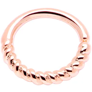 16 Gauge 5/16 Rose Gold Tone Coil Closure Ring