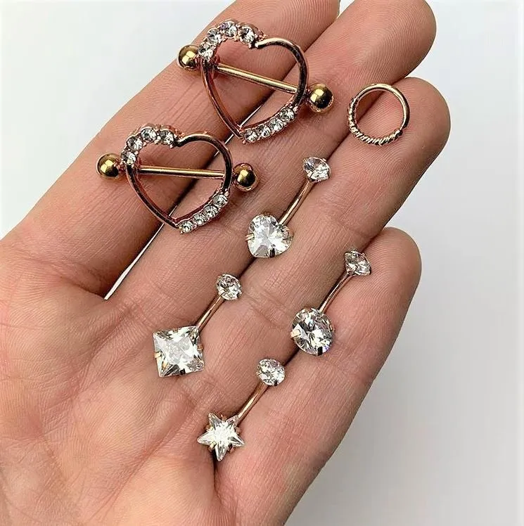 16 Gauge 5/16 Rose Gold Tone Coil Closure Ring