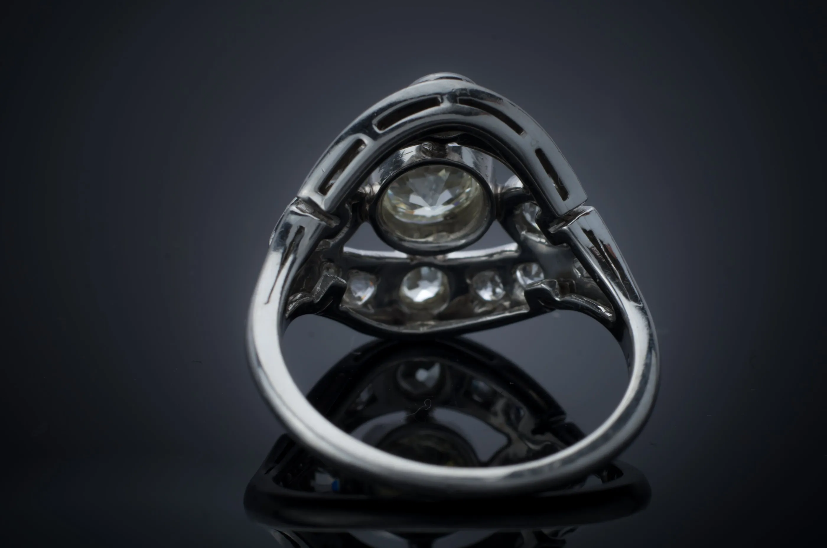 1.83CTW OLD EUROPEAN CUT DIAMOND RING IN PLATINUM