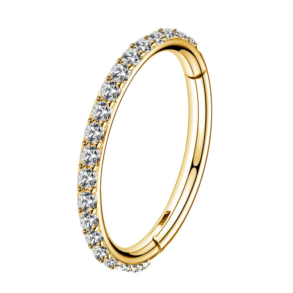 18G Nose Hoop CZ Stainless Steel Nose Ring