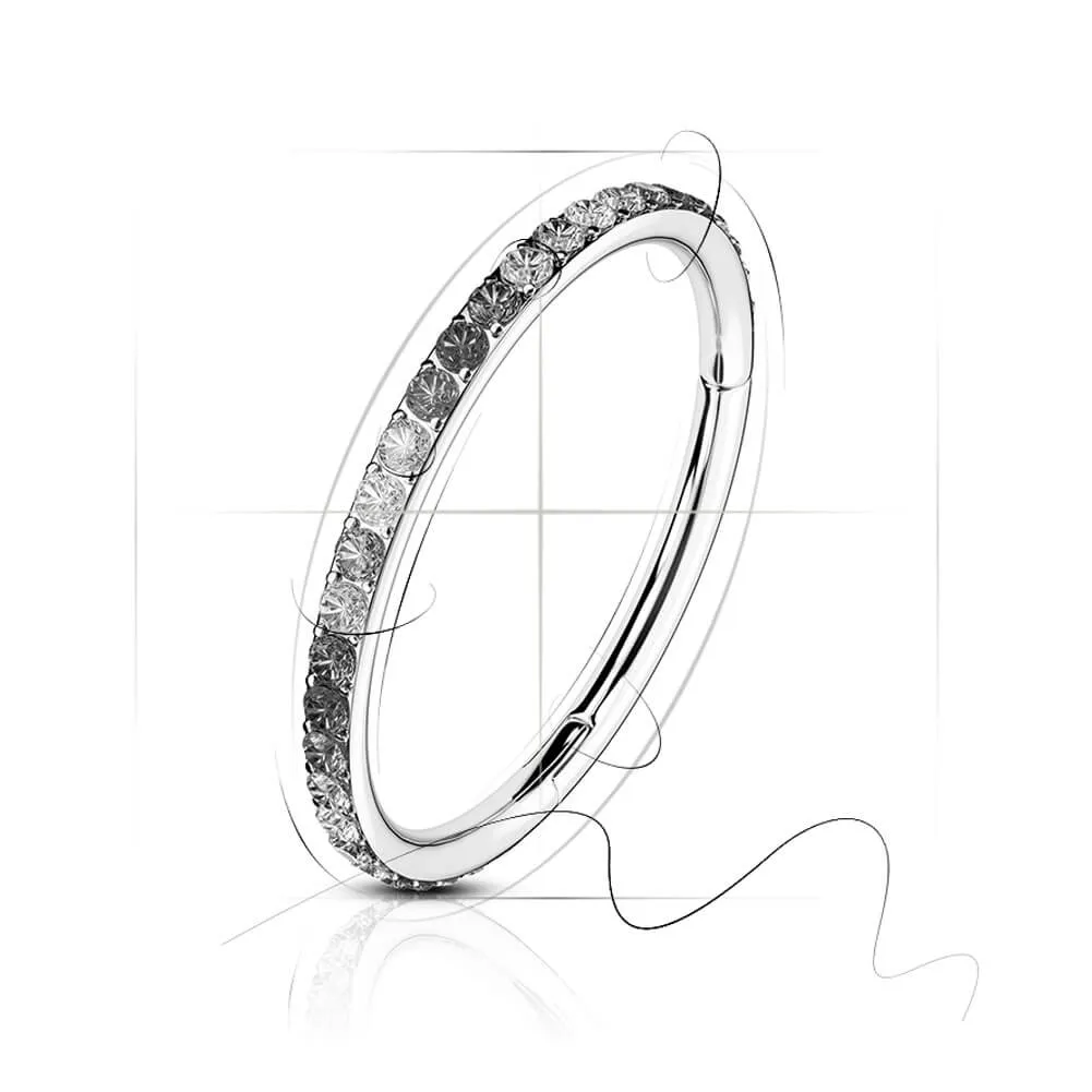 18G Nose Hoop CZ Stainless Steel Nose Ring
