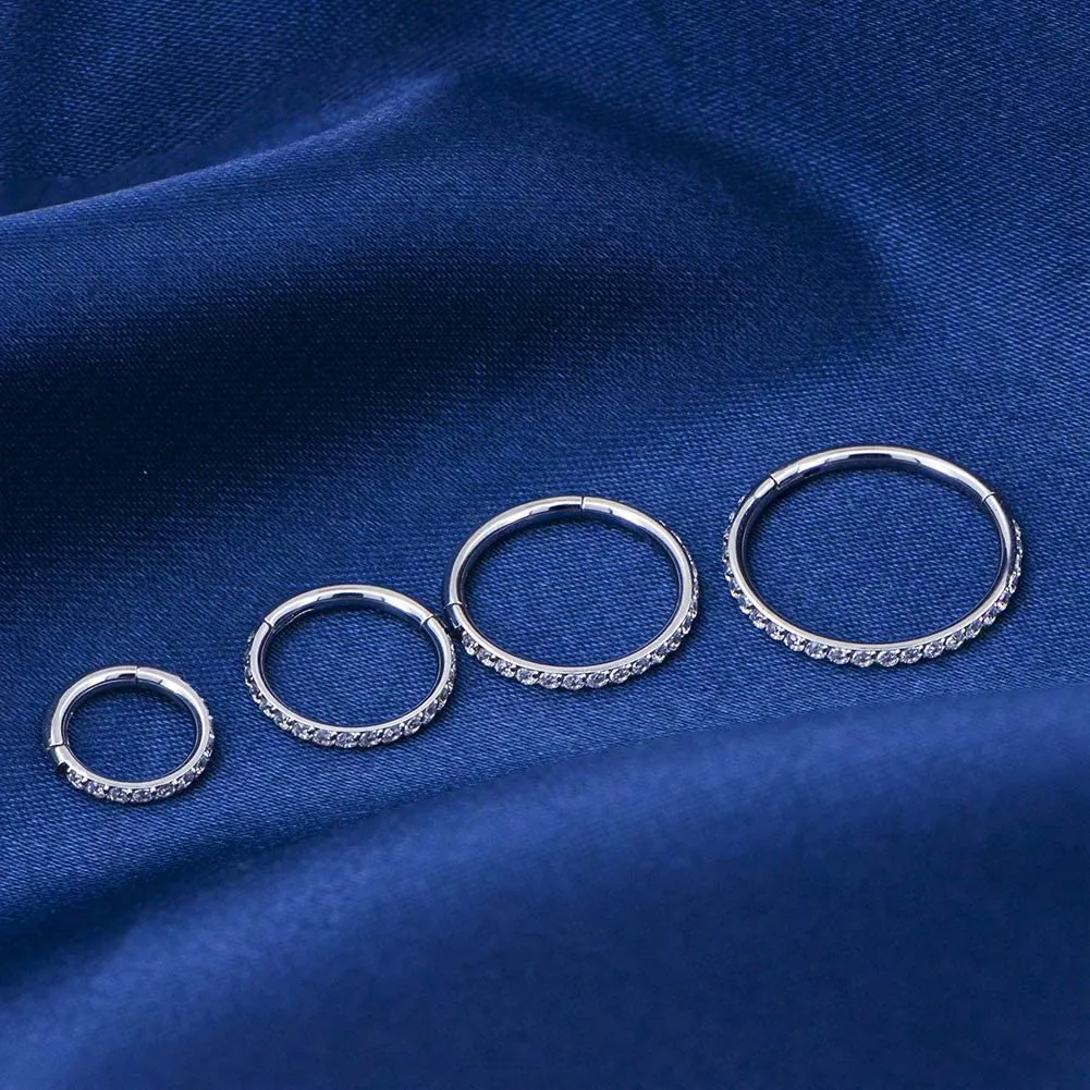 18G Nose Hoop CZ Stainless Steel Nose Ring