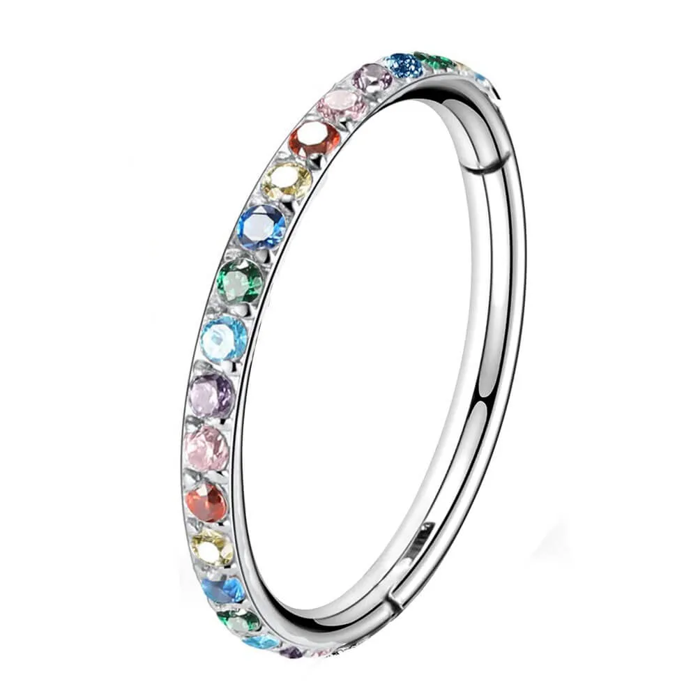 18G Nose Hoop CZ Stainless Steel Nose Ring