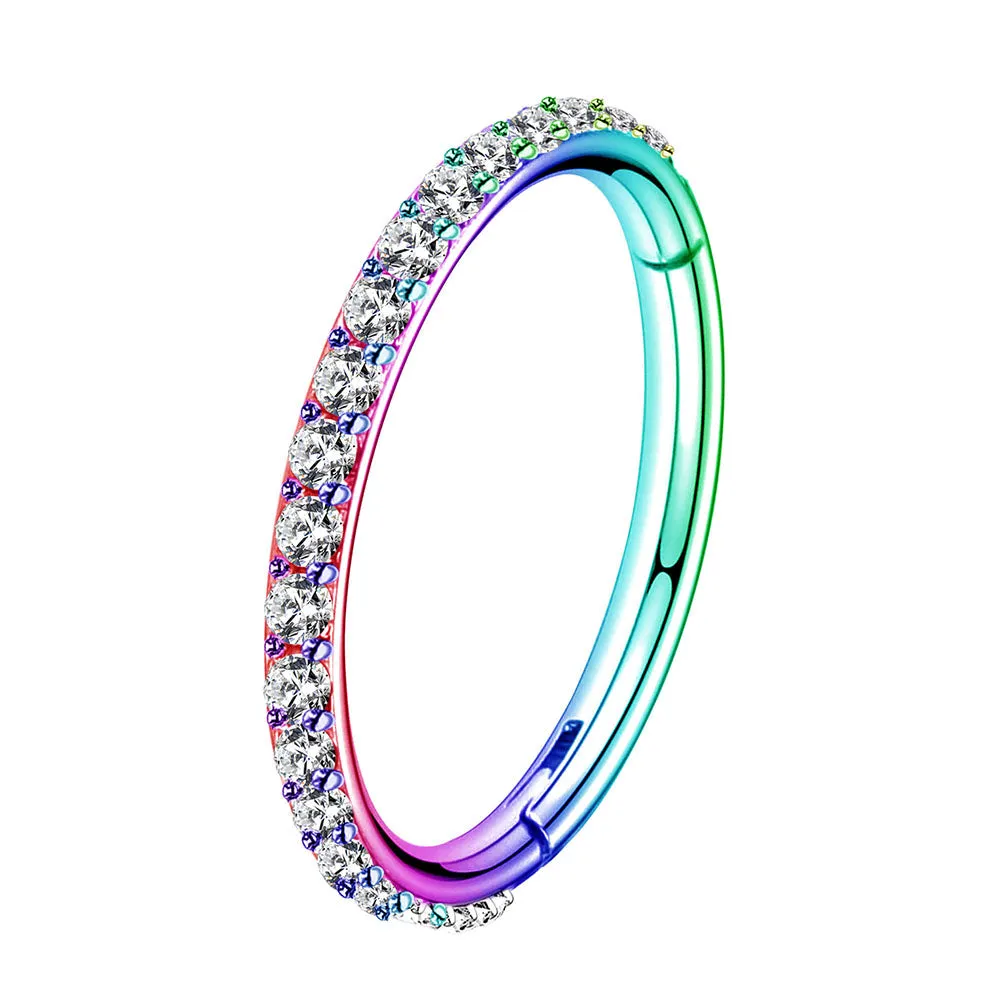 18G Nose Hoop CZ Stainless Steel Nose Ring