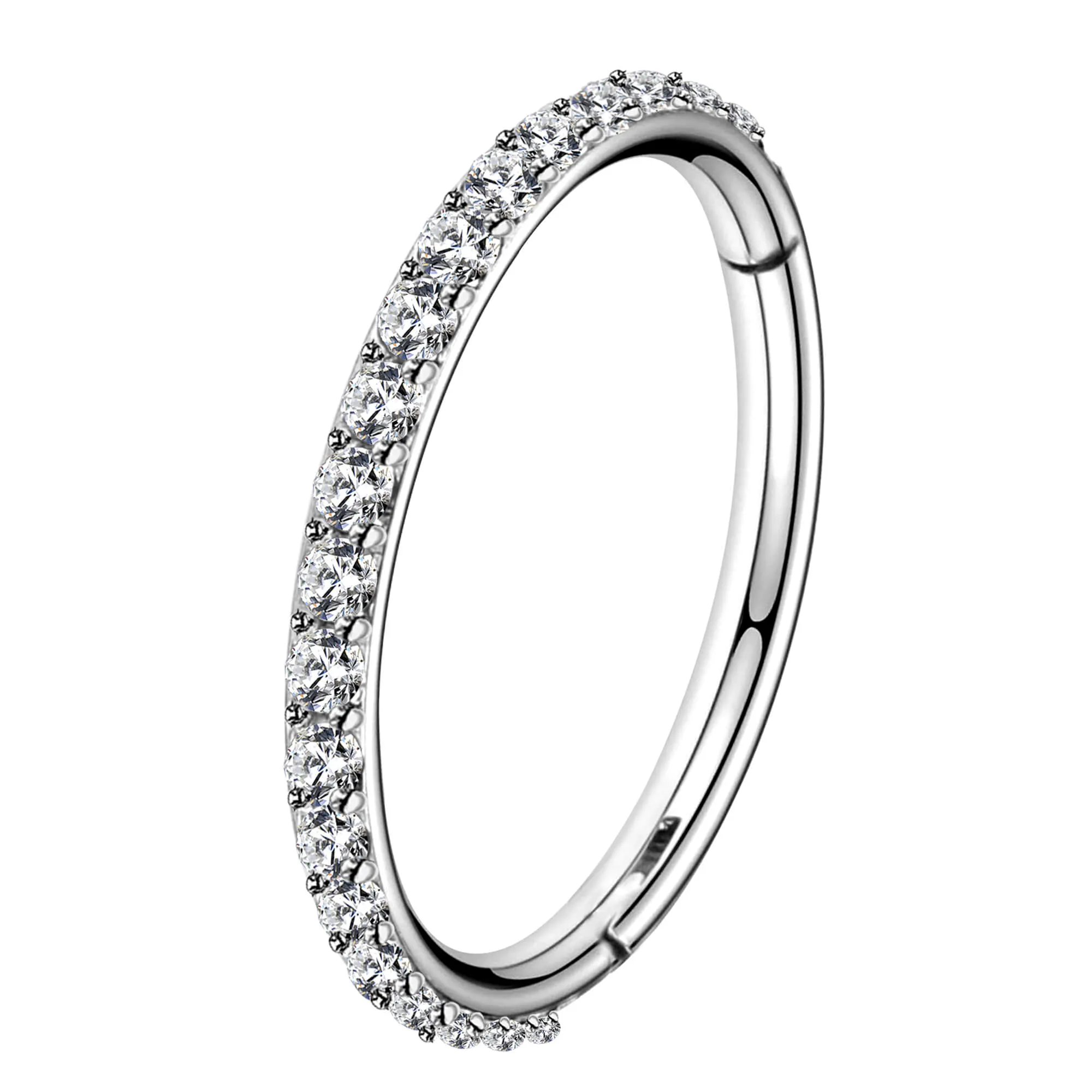 18G Nose Hoop CZ Stainless Steel Nose Ring