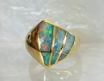 18k Opal Inlay Ring