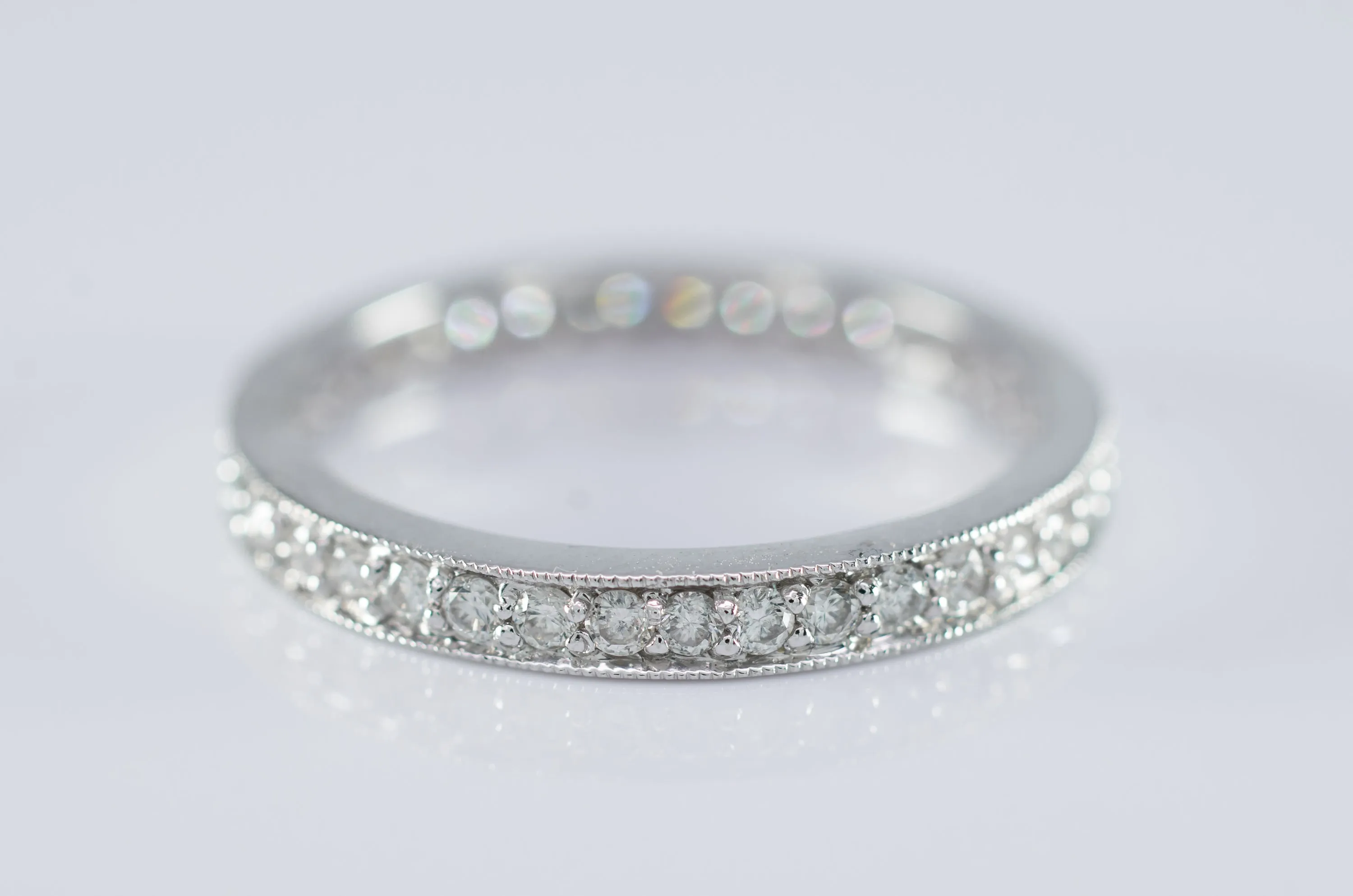 18k WHITE GOLD FULL ETERNITY BAND