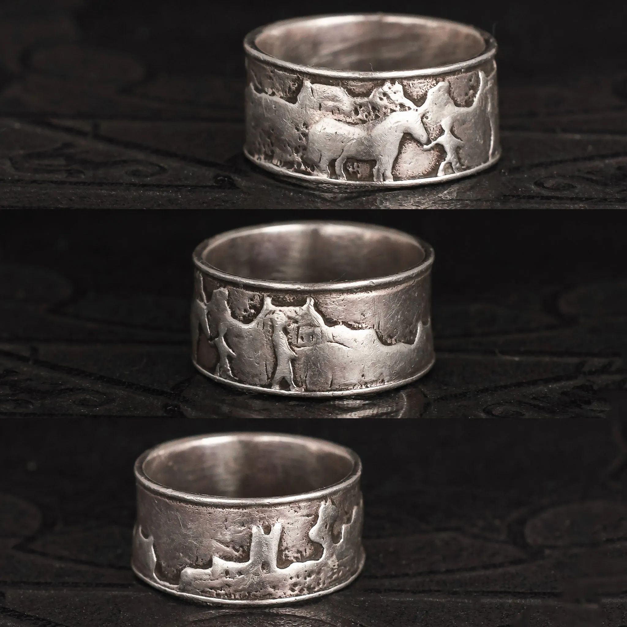 1970s Pastoral Scene Ring