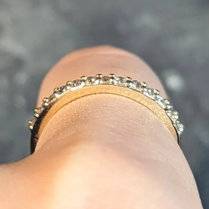 1990's Diamond 14 Karat Yellow Gold Vintage Stacking Band Ring