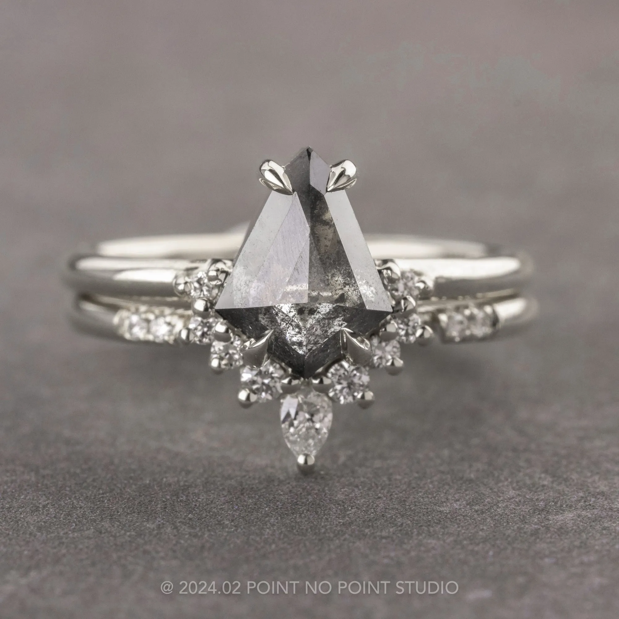 2 Diamond Harper Cuff, 14k White Gold
