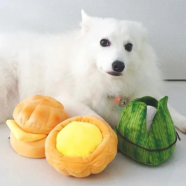 [2 Pack] Nom Waggle Rice Dumpling Squeakie Chew Toy (Premium)