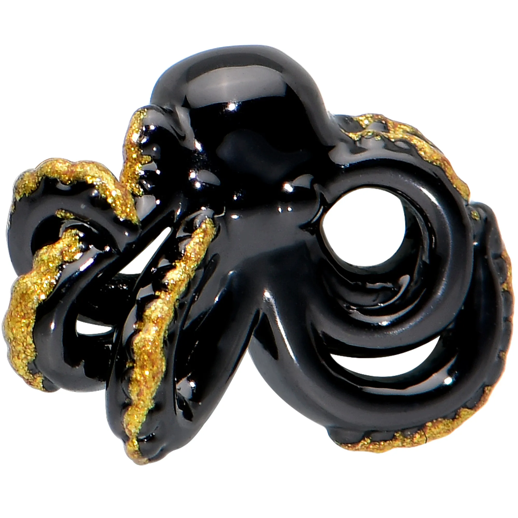 20 Gauge 1/4 Black Understated Octopus Nose Bone