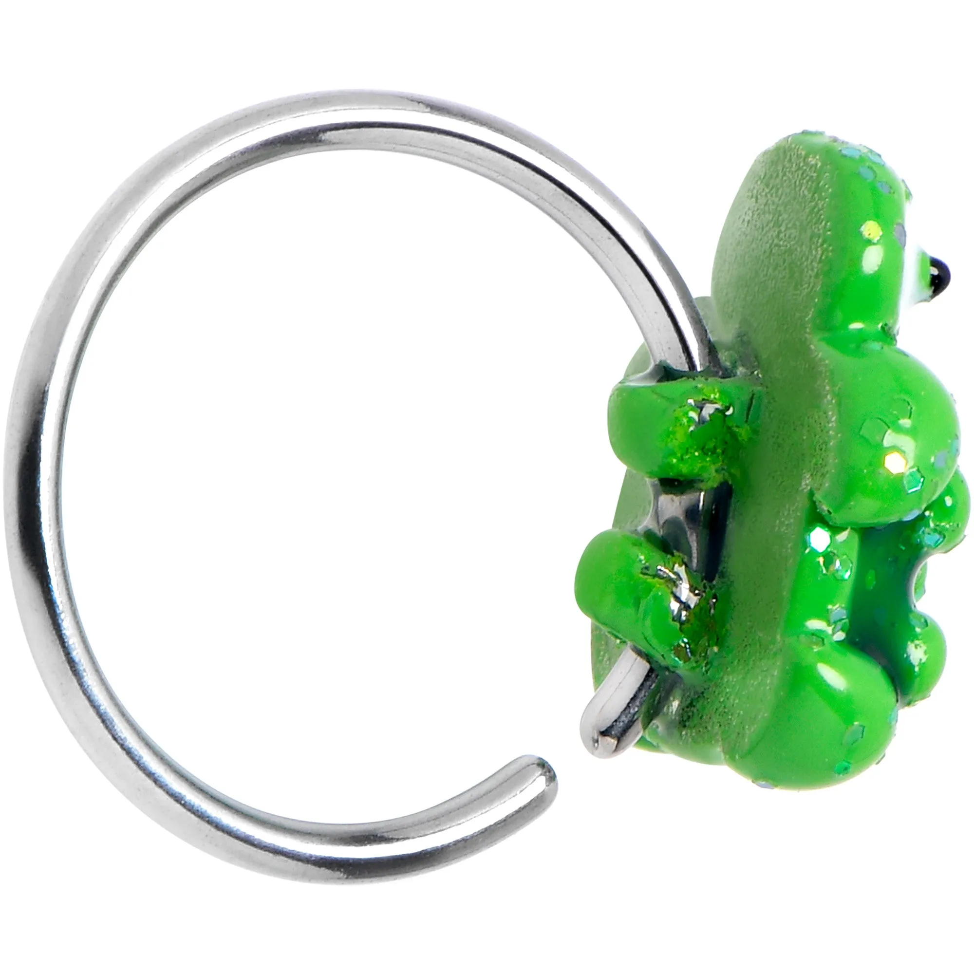20 Gauge 5/16 Texture Turtle Nose Hoop