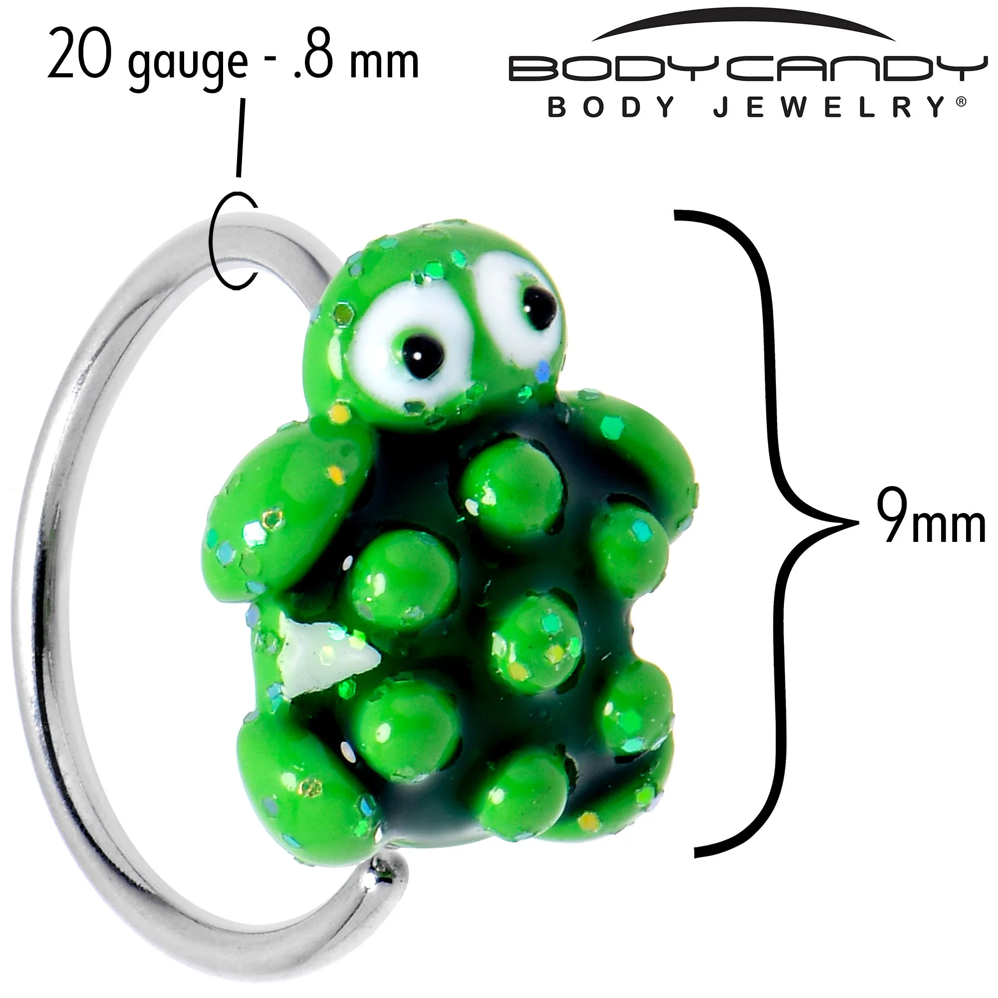 20 Gauge 5/16 Texture Turtle Nose Hoop