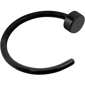22 Gauge 1/4 Black PVD Plated Stainless Steel Nose Hoop