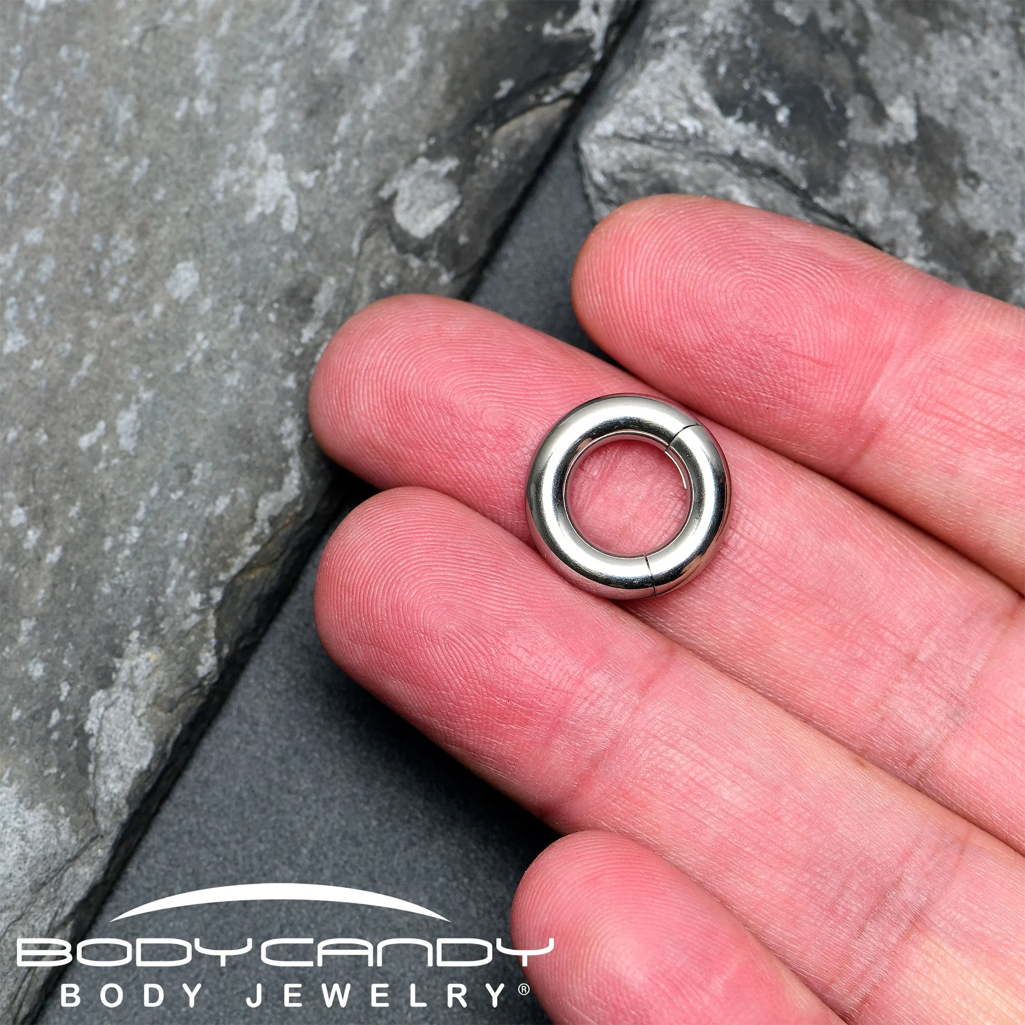 6 Gauge 3/8 316L Surgical Steel Precision Hinged Segment Hoop