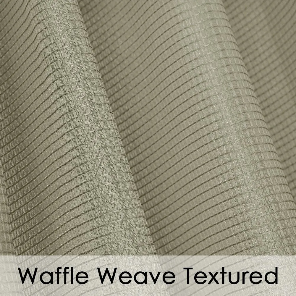 72""*72"" Polyester Waffle Weave Plaid Bathroom Shower Curtain Waterproof Wrinkle Resistant Privacy Protection Decorative Home Hotel Bath Curtain