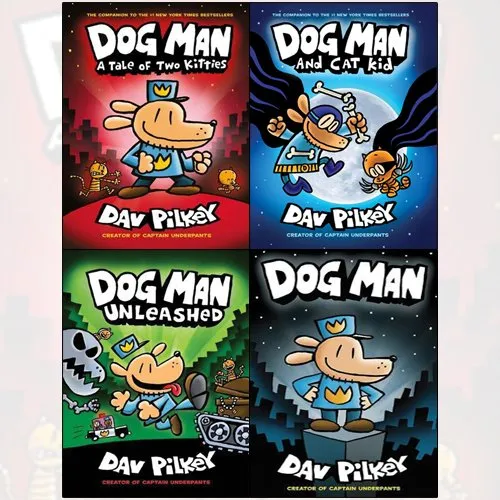 Adventures Of Dog Man Collection Dav Pilkey 4 Books Set A Tale Of Two Kitties