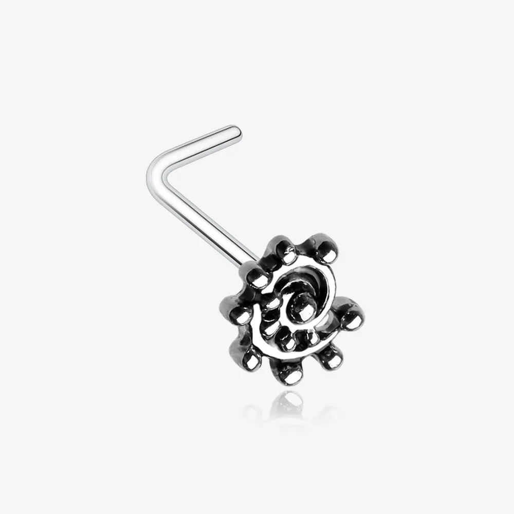 Ambro Swirl Filigree Icon L-Shaped Nose Ring