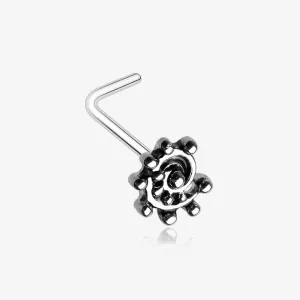 Ambro Swirl Filigree Icon L-Shaped Nose Ring