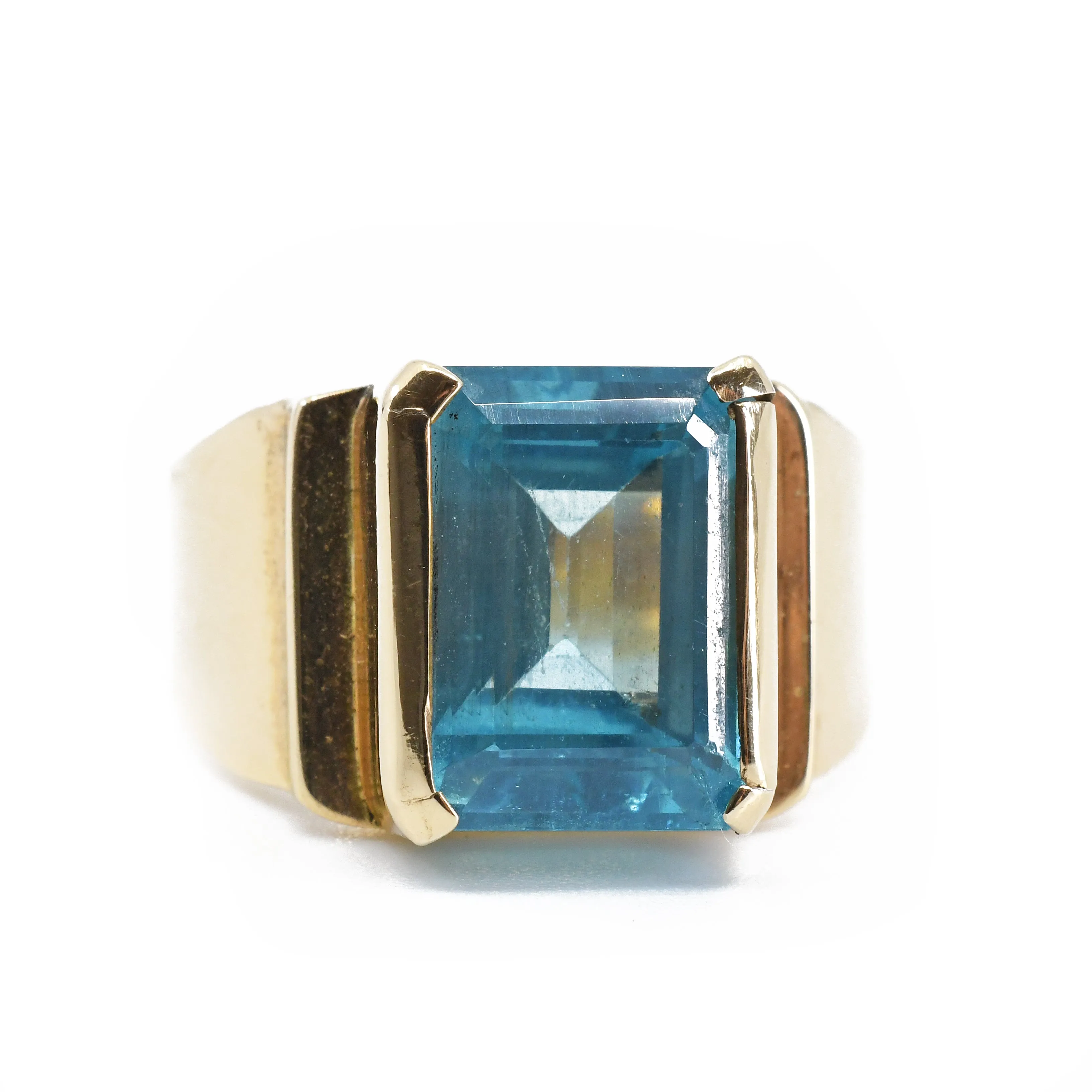 Apatite 14Kt Gold Faceted Handmade Ring