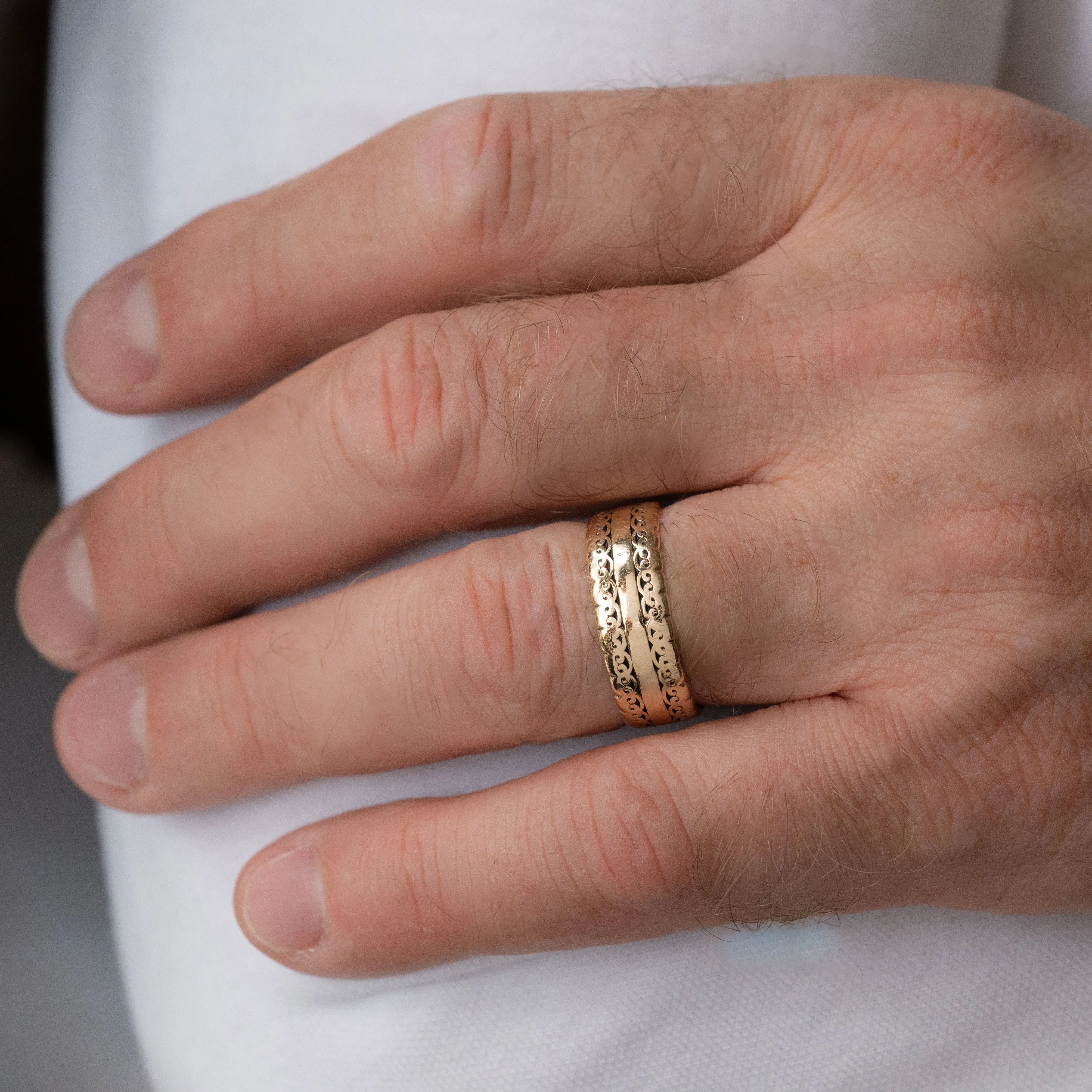 Art-Carved Men's Gold Band