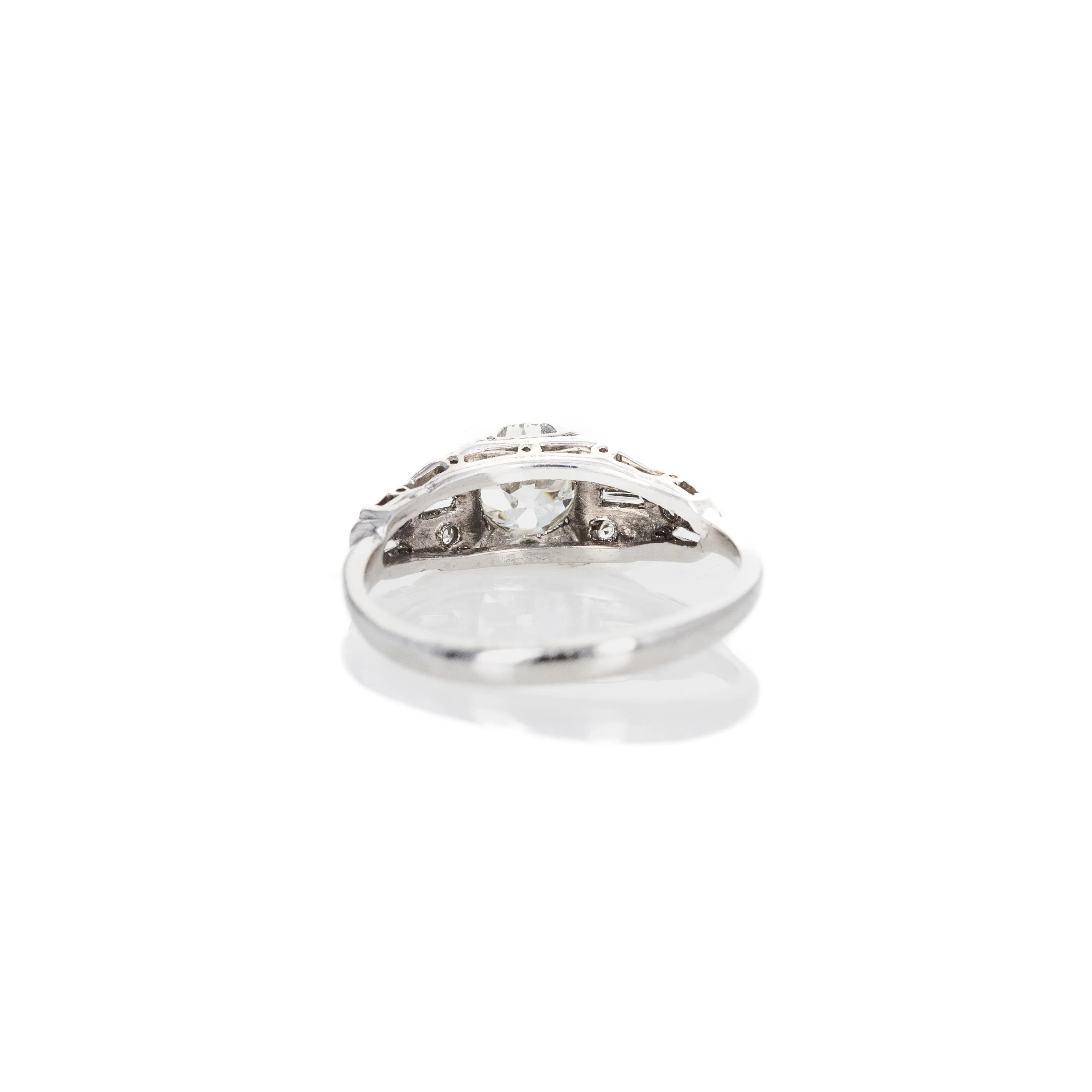 Art Deco 0.70 Carat Old European Diamond Engagement Ring