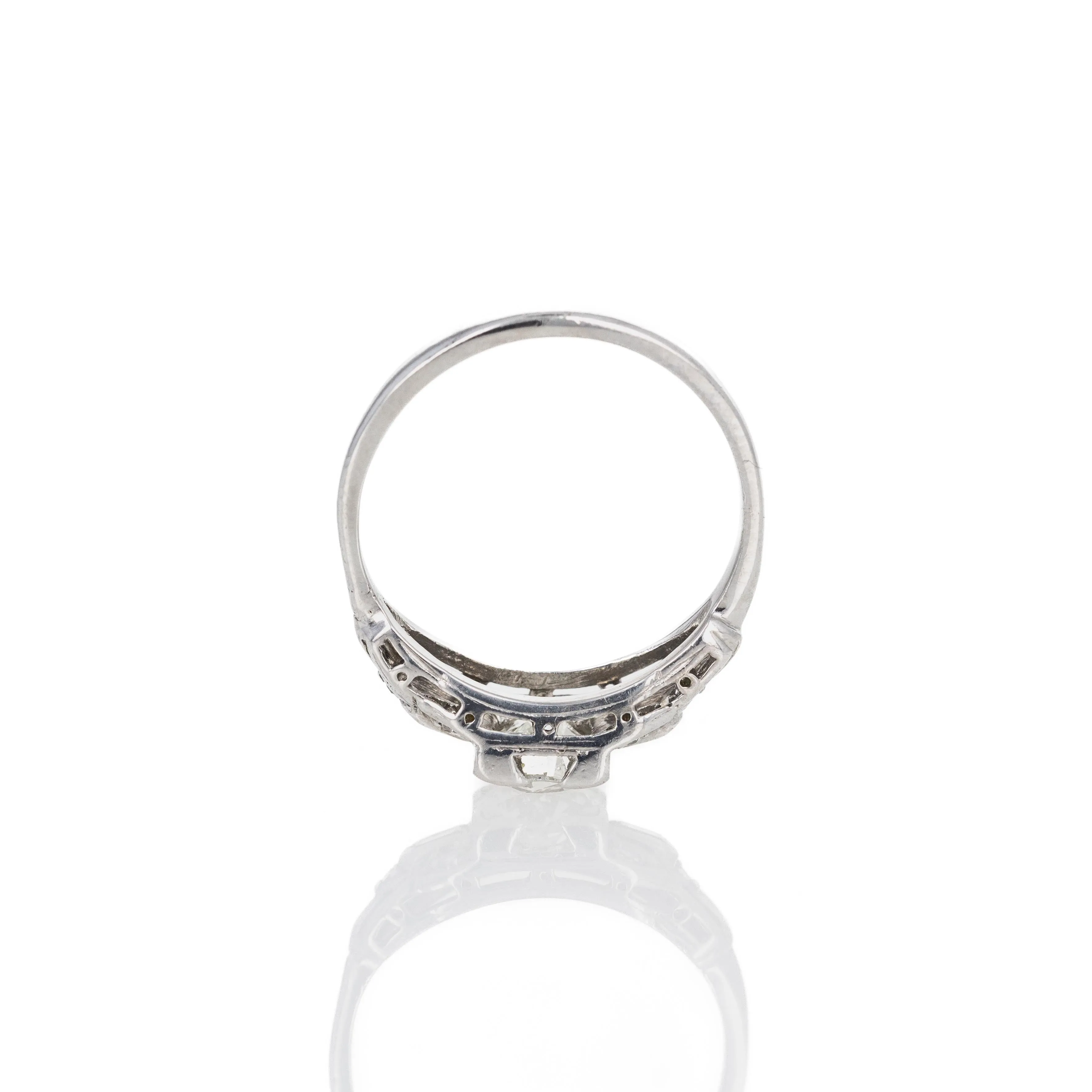 Art Deco 0.70 Carat Old European Diamond Engagement Ring