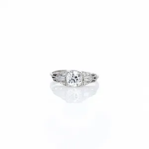 Art Deco 0.70 Carat Old European Diamond Engagement Ring