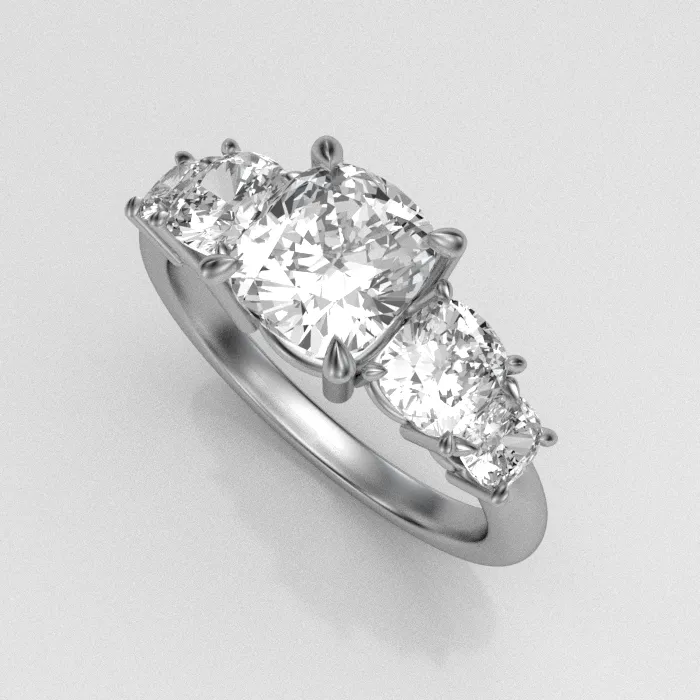 August Vintage 5 Stone Ring w Lab Grown Diamonds