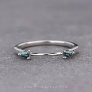 Baguette Sapphire Wedding Cuff, Harper Setting, Platinum