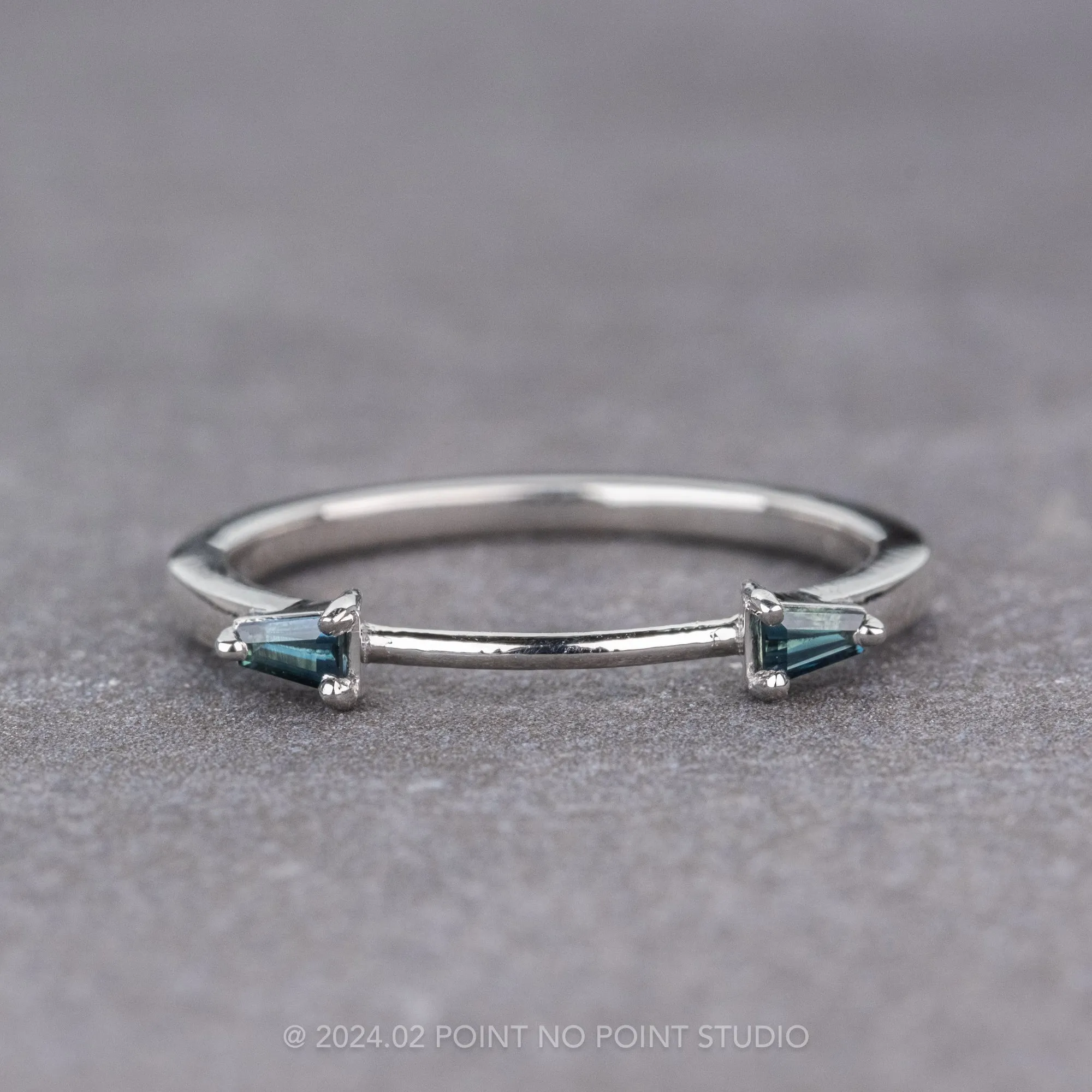 Baguette Sapphire Wedding Cuff, Harper Setting, Platinum