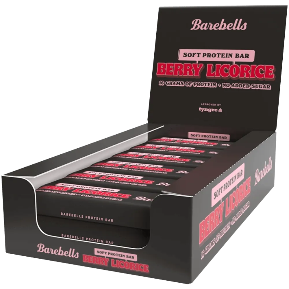 Barebells Soft Bar Berry Licorice - 10x55g.