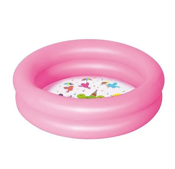 Bestway Φ24" X H6"/Φ61CM X H15CM Round 2-Ring Kiddie Pool (Contents:One pool, repair patch)