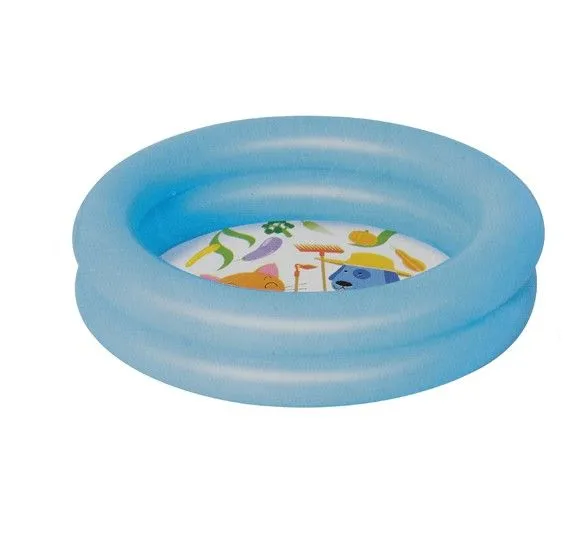 Bestway Φ24" X H6"/Φ61CM X H15CM Round 2-Ring Kiddie Pool (Contents:One pool, repair patch)