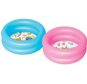 Bestway Φ24" X H6"/Φ61CM X H15CM Round 2-Ring Kiddie Pool (Contents:One pool, repair patch)
