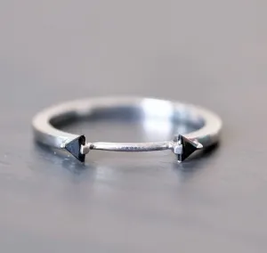 Black Triangle Diamond Harper Cuff, Platinum