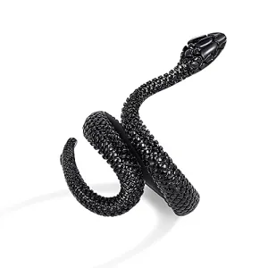 Black Vintage Snake Ring for Men Women