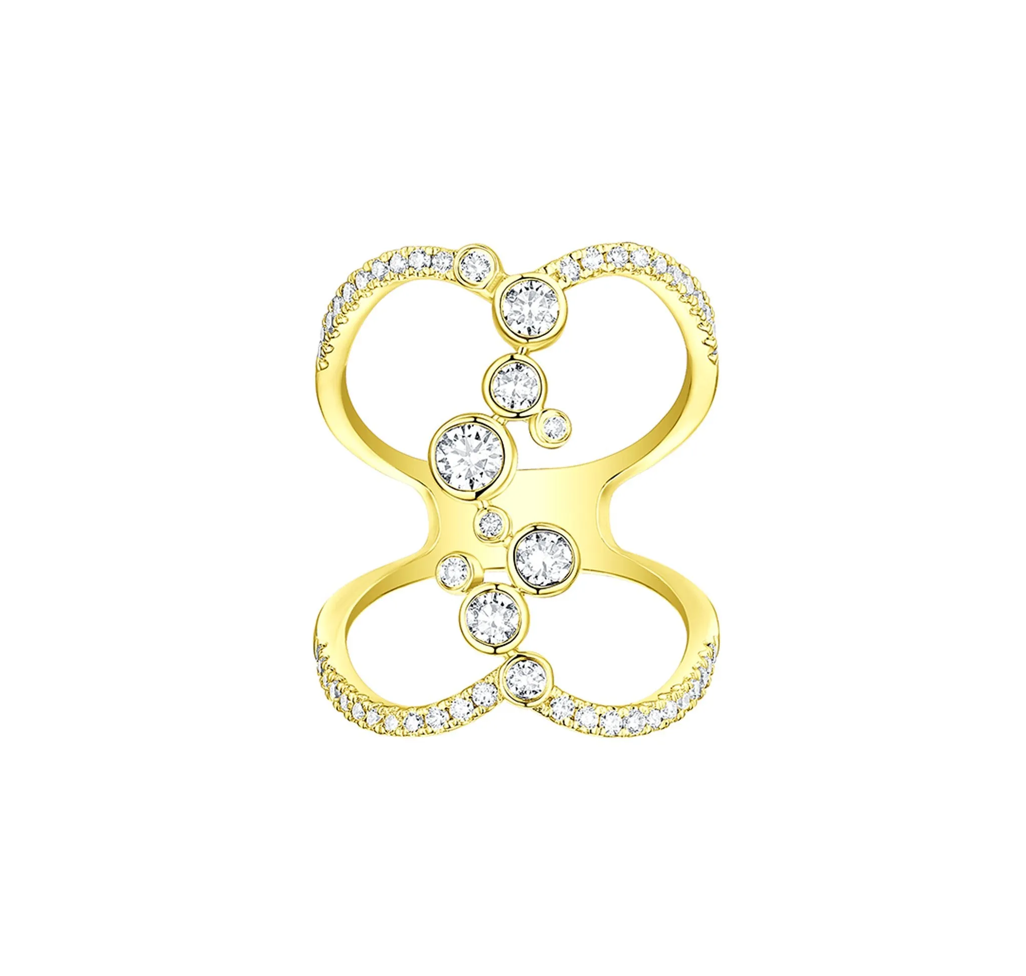 Bubbly 0.98ct Lab Grown Diamonds Ring <br> R-00315WHT