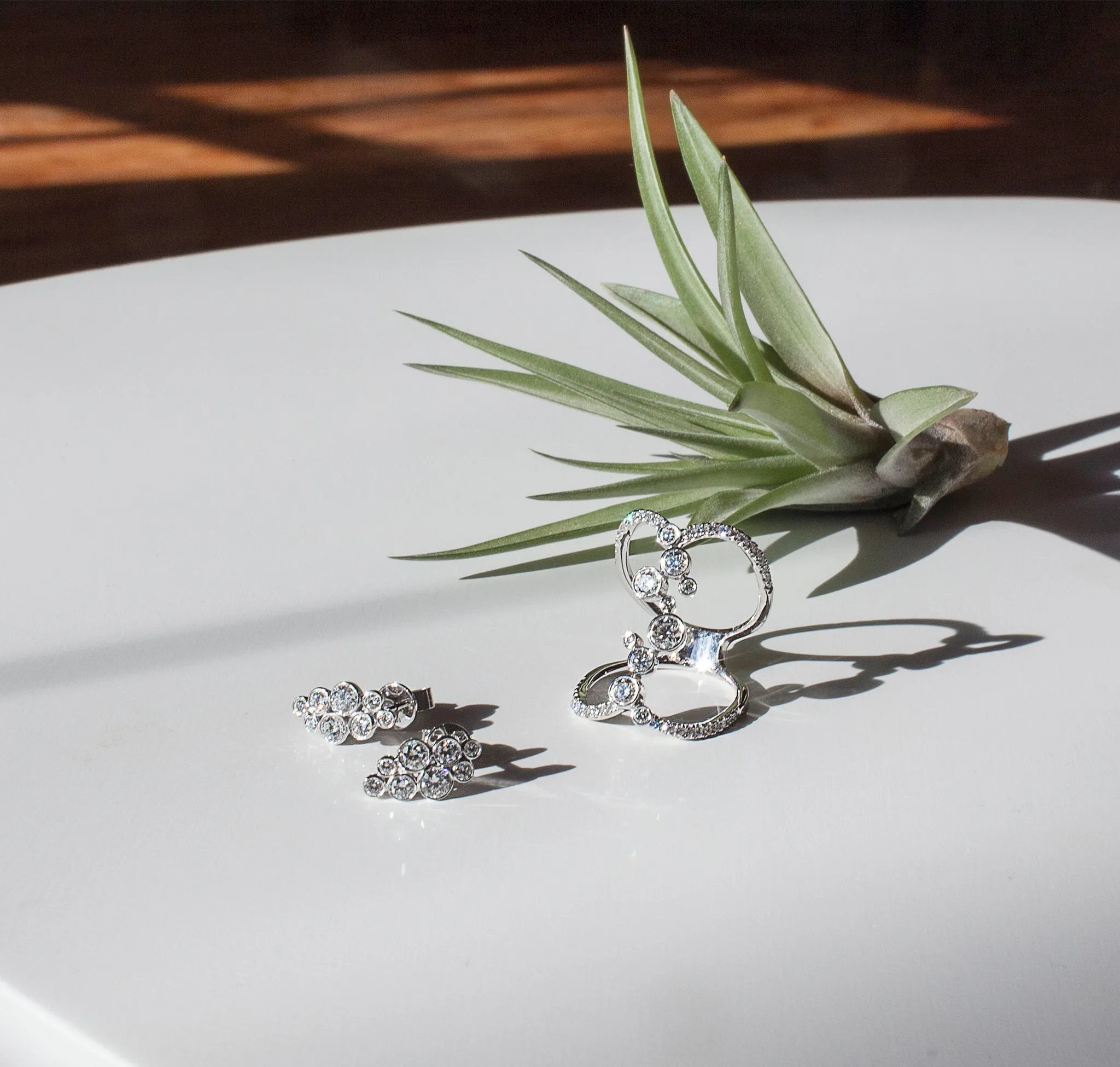 Bubbly 0.98ct Lab Grown Diamonds Ring <br> R-00315WHT