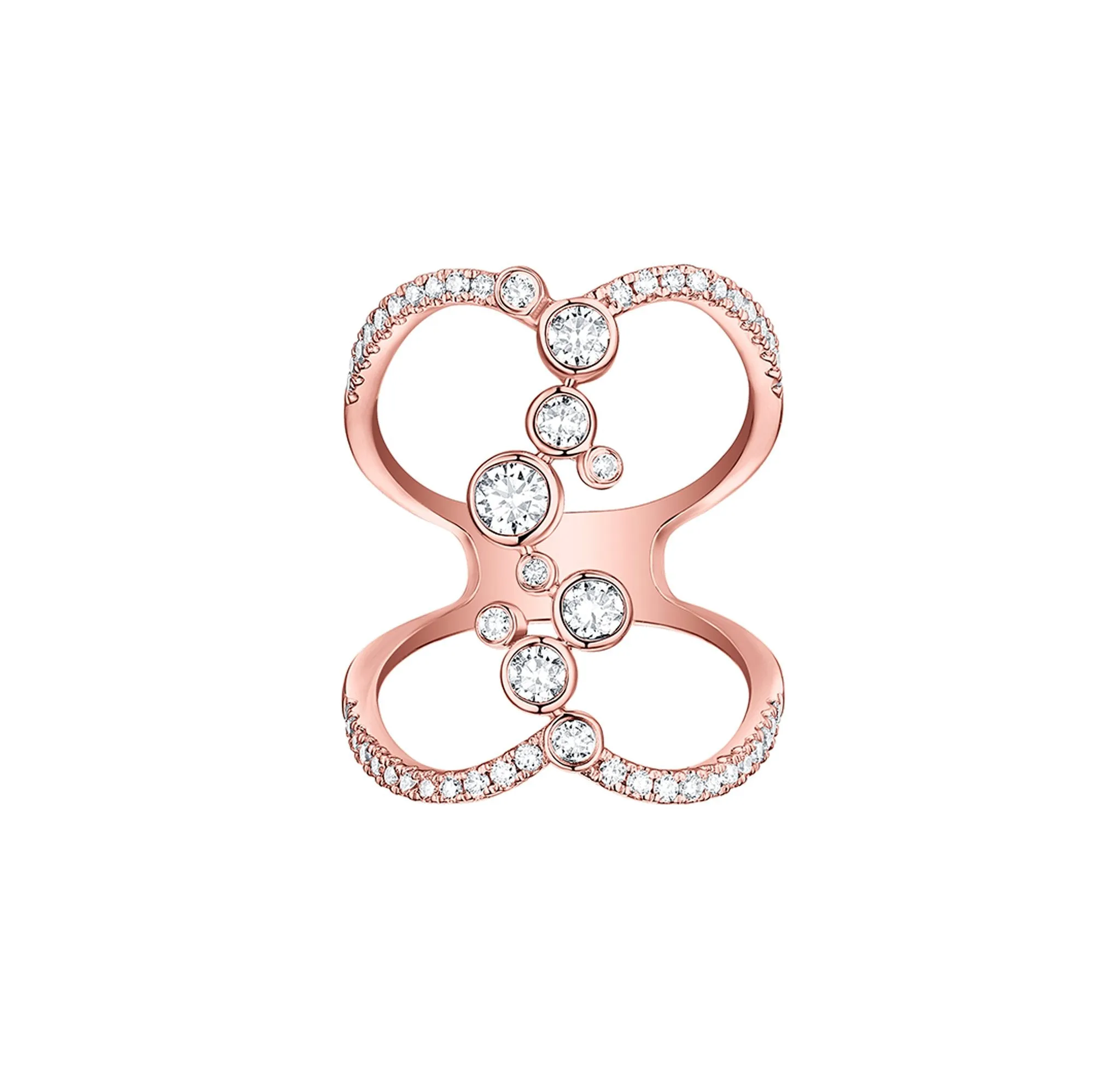 Bubbly 0.98ct Lab Grown Diamonds Ring <br> R-00315WHT