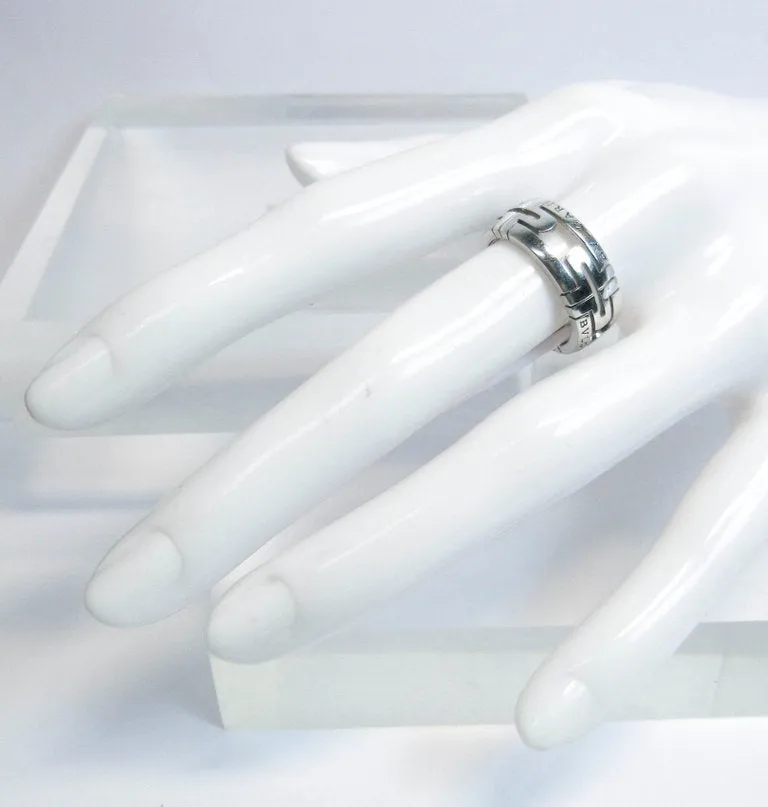 BVLGARI 18 Karat White Gold Ring Size 6 1/2