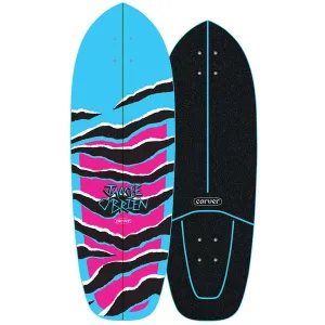 Carver JOB Blue Tiger Surfskate Cruiser Skateboard Deck - 10.25" x 31"